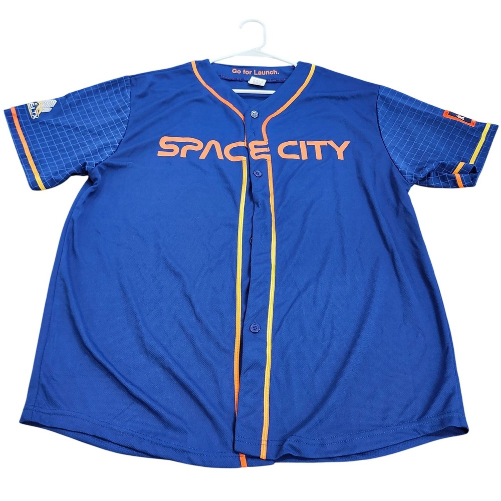 Houston Astros Josh Hader 71 Space City Give away Baseball Jersey Navy Blue XL